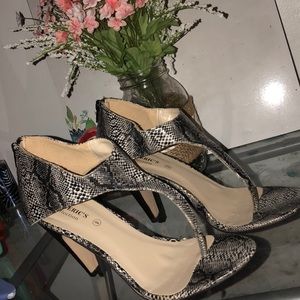 Faux Snakeskin Heels